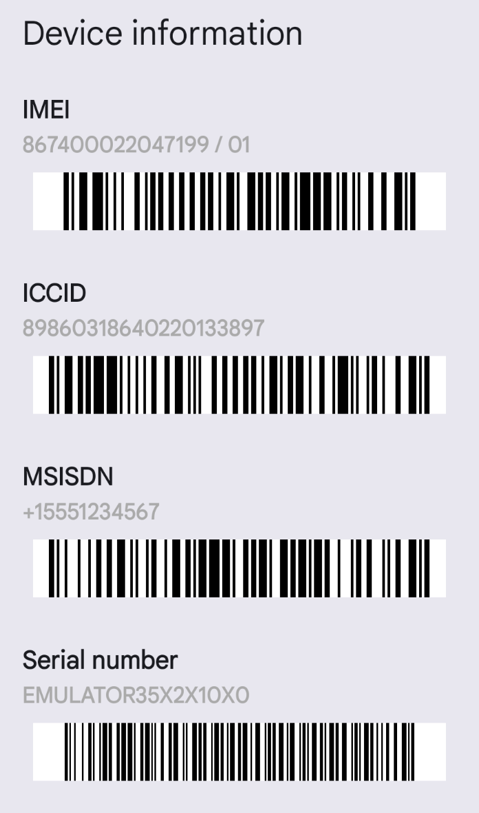 Device Information