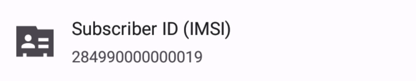 Subscriber ID (IMSI)
